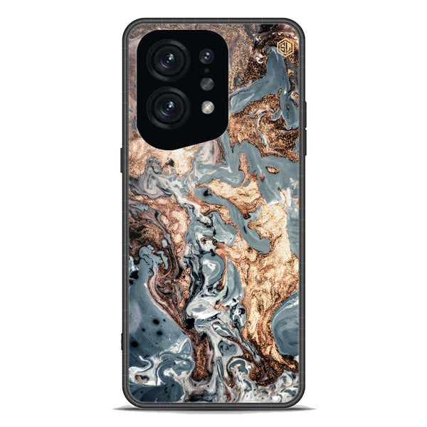 Marble Series Soft Phone Case - Premium Glass Case - Design 5 - Oppo Find X5