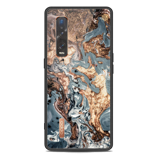 Marble Series Soft Phone Case - Premium Glass Case - Design 5 - Oppo Find X2 Pro