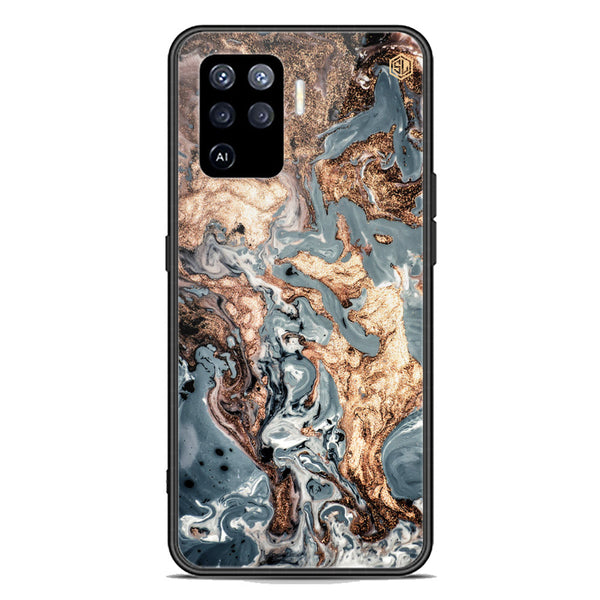 Marble Series Soft Phone Case - Premium Glass Case - Design 5 - Oppo A94