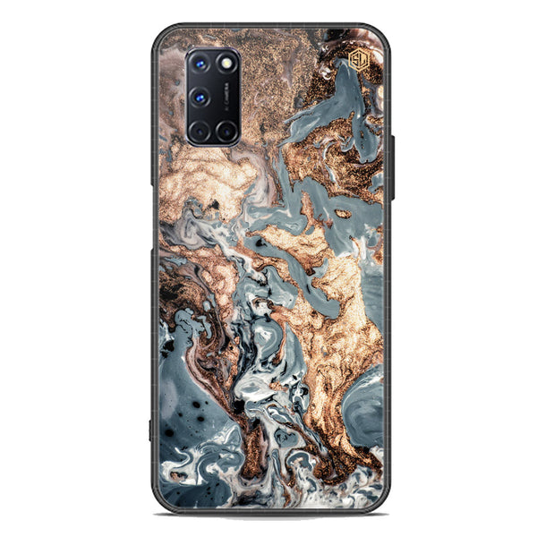 Marble Series Soft Phone Case - Premium Glass Case - Design 5 - Oppo A92