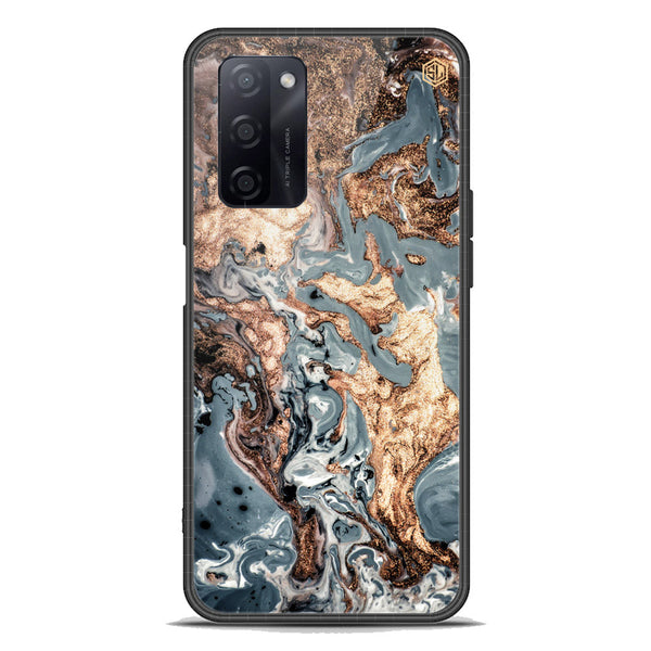 Marble Series Soft Phone Case - Premium Glass Case - Design 5 - Oppo A55 5G