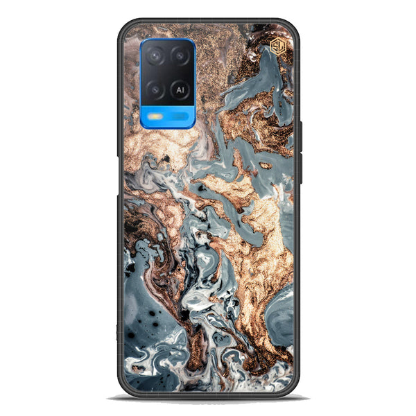 Marble Series Soft Phone Case - Premium Glass Case - Design 5 - Oppo A54 4G