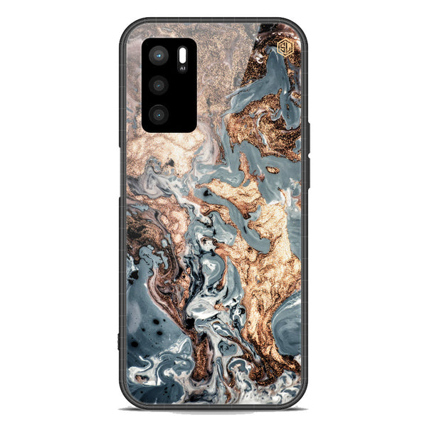 Marble Series Soft Phone Case - Premium Glass Case - Design 5 - Oppo A16s