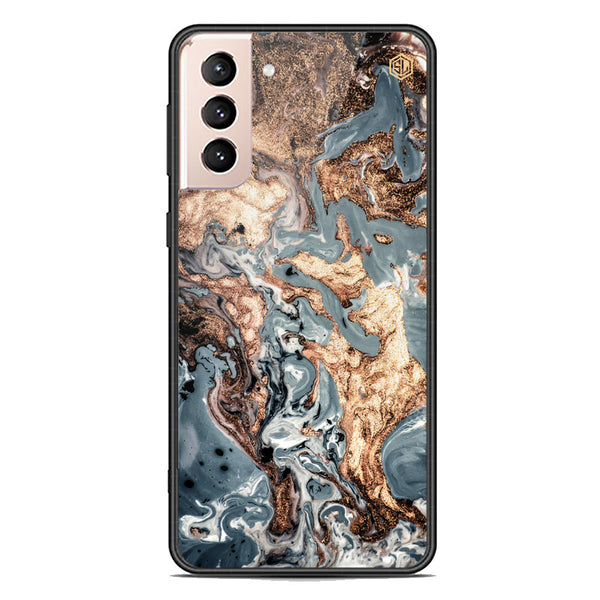 Marble Series Soft Phone Case - Premium Glass Case - Design 5 - Samsung Galaxy S22 5G