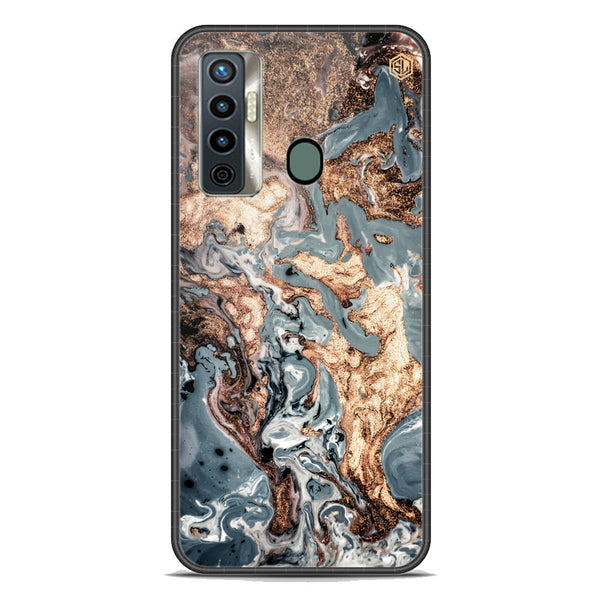 Marble Series Soft Phone Case - Premium Glass Case - Design 5 - Tecno Camon 17