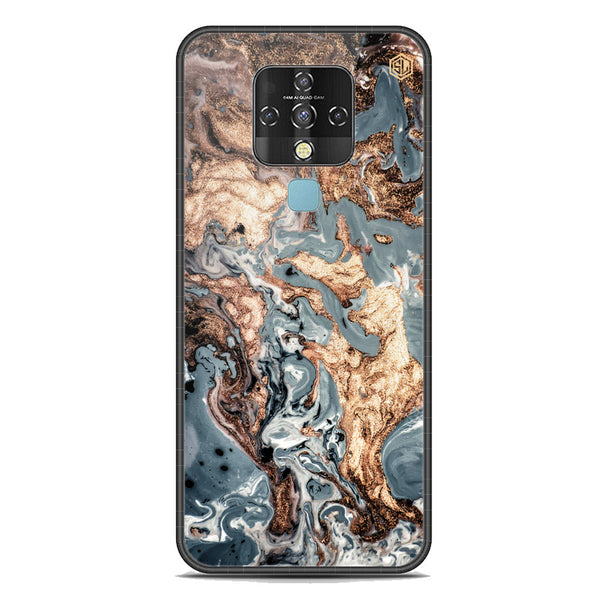 Marble Series Soft Phone Case - Premium Glass Case - Design 5 - Tecno Camon 16