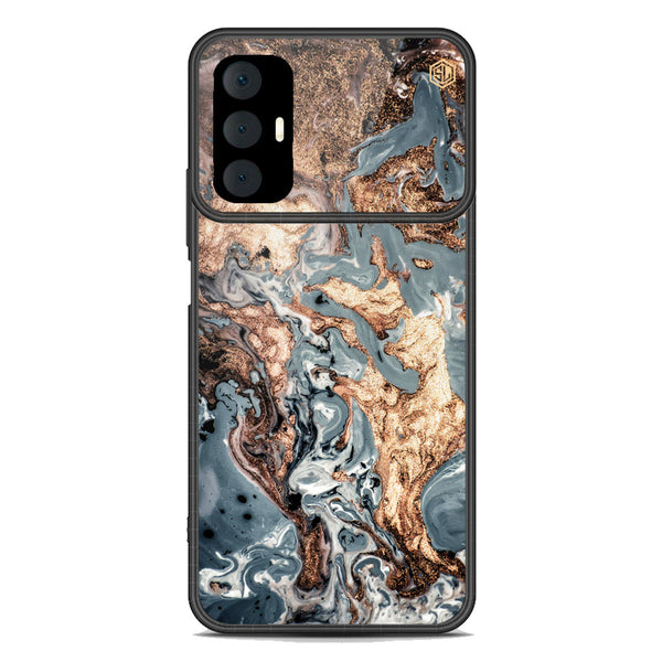 Marble Series Soft Phone Case - Premium Glass Case - Design 5 - Tecno Spark 8 Pro