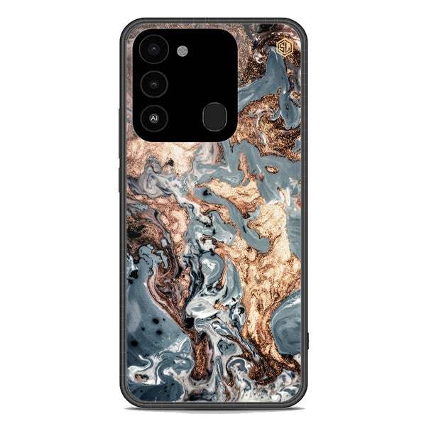 Marble Series Soft Phone Case - Premium Glass Case - Design 5 - Tecno Spark 8C
