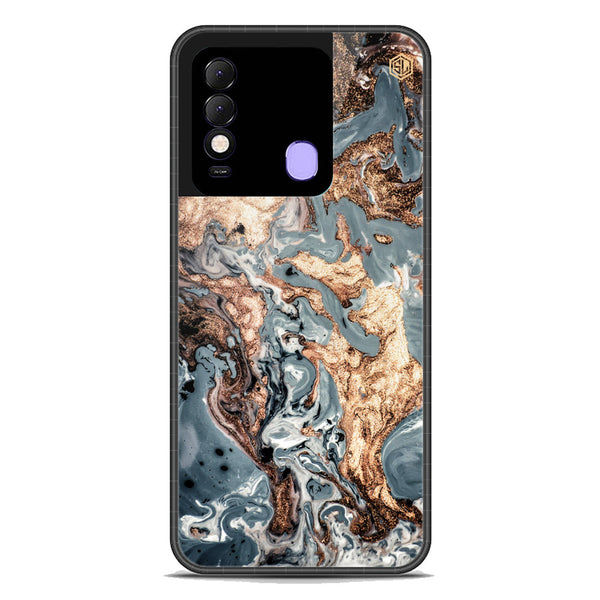 Marble Series Soft Phone Case - Premium Glass Case - Design 5 - Tecno Spark 8