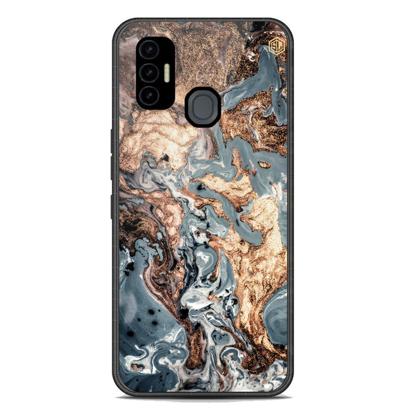 Marble Series Soft Phone Case - Premium Glass Case - Design 5 - Tecno Spark 7