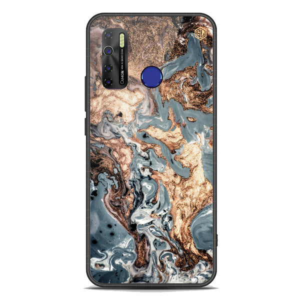 Marble Series Soft Phone Case - Premium Glass Case - Design 5 - Tecno Spark 5 pro