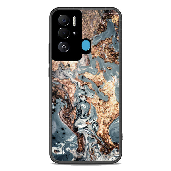 Marble Series Soft Phone Case - Premium Glass Case - Design 5 - Tecno Pova Neo