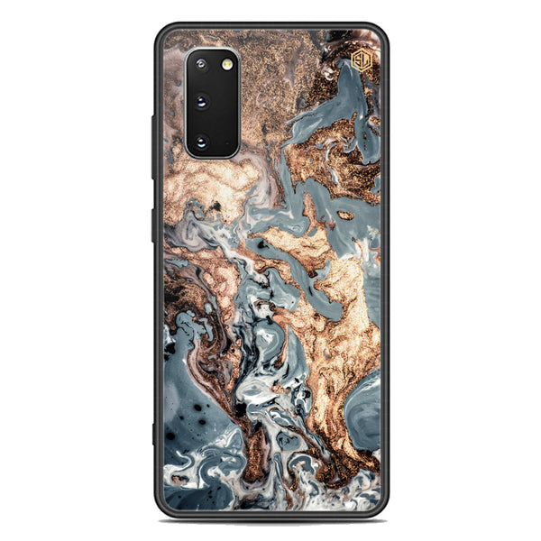 Marble Series Soft Phone Case - Premium Glass Case - Design 5 - Samsung Galaxy S20 Plus