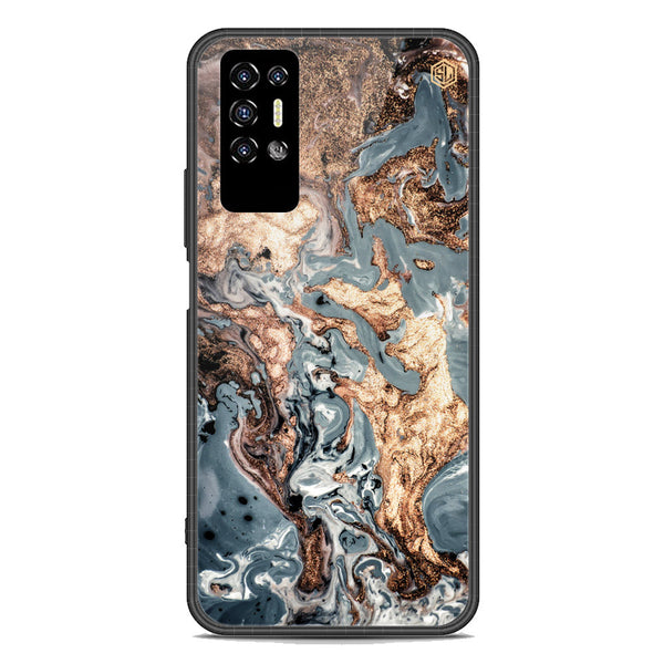 Marble Series Soft Phone Case - Premium Glass Case - Design 5 - Tecno Pova 2