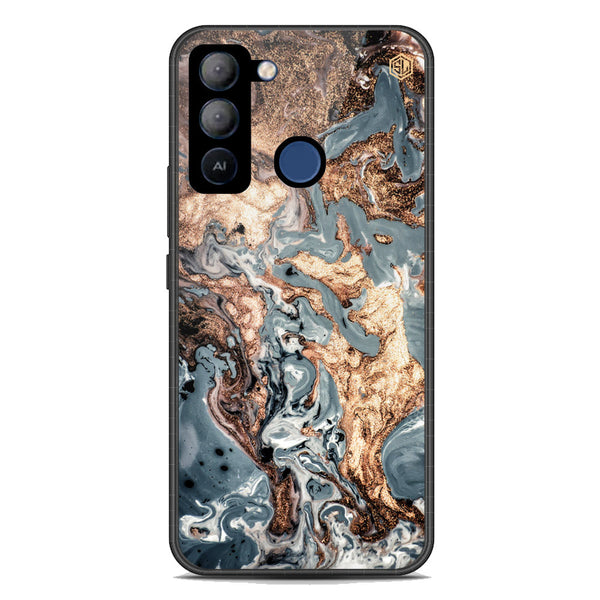 Marble Series Soft Phone Case - Premium Glass Case - Design 5 - Tecno Pop 5 LTE