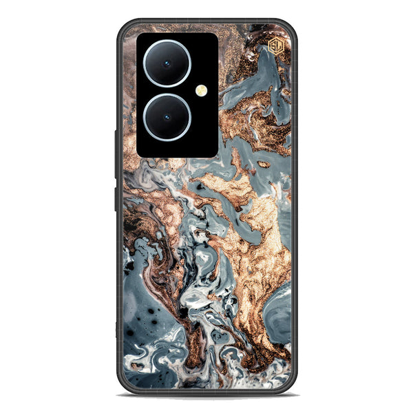 Marble Series Soft Phone Case - Premium Glass Case - Design 5 - Vivo Y78 Plus 5G