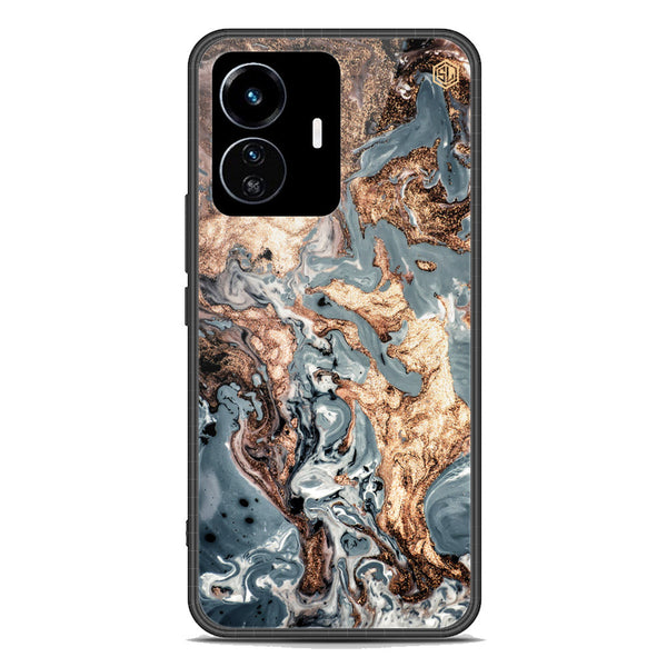 Marble Series Soft Phone Case - Premium Glass Case - Design 5 - Vivo Y77 5G
