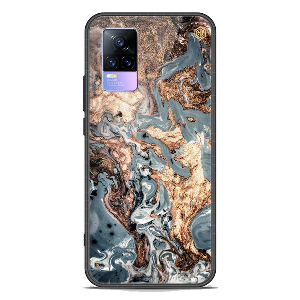 Marble Series Soft Phone Case - Premium Glass Case - Design 5 - Vivo Y73