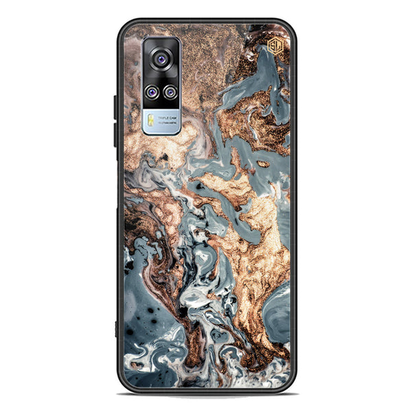 Marble Series Soft Phone Case - Premium Glass Case - Design 5 - Vivo Y51 (2020 December)