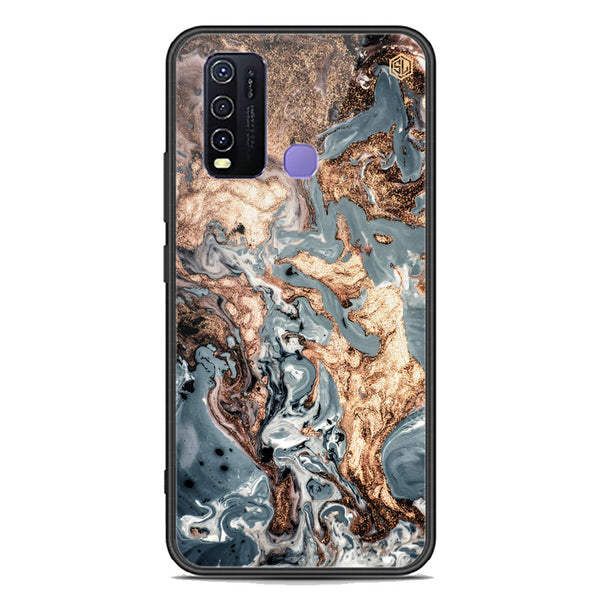 Marble Series Soft Phone Case - Premium Glass Case - Design 5 - Vivo Y50