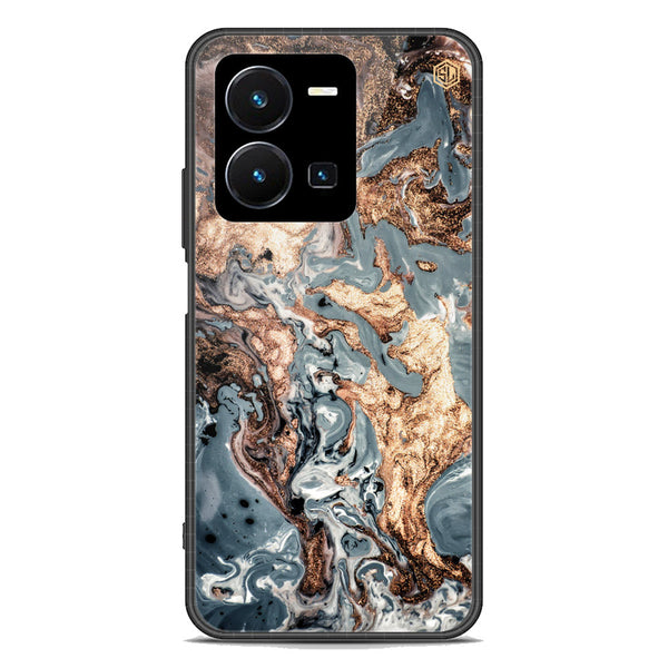 Marble Series Soft Phone Case - Premium Glass Case - Design 5 - Vivo Y35