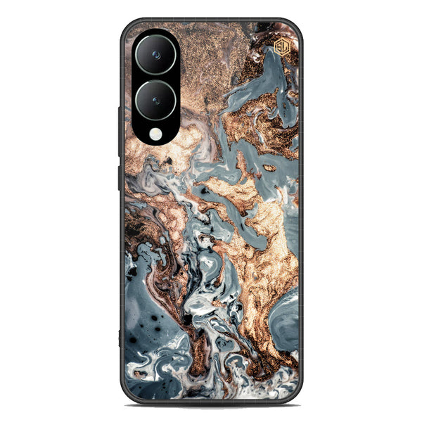 Marble Series Soft Phone Case - Premium Glass Case - Design 5 - Vivo Y17s
