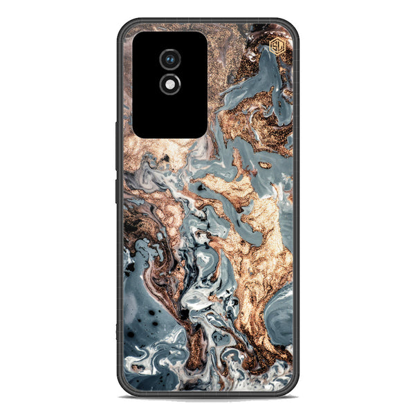 Marble Series Soft Phone Case - Premium Glass Case - Design 5 - Vivo Y02A