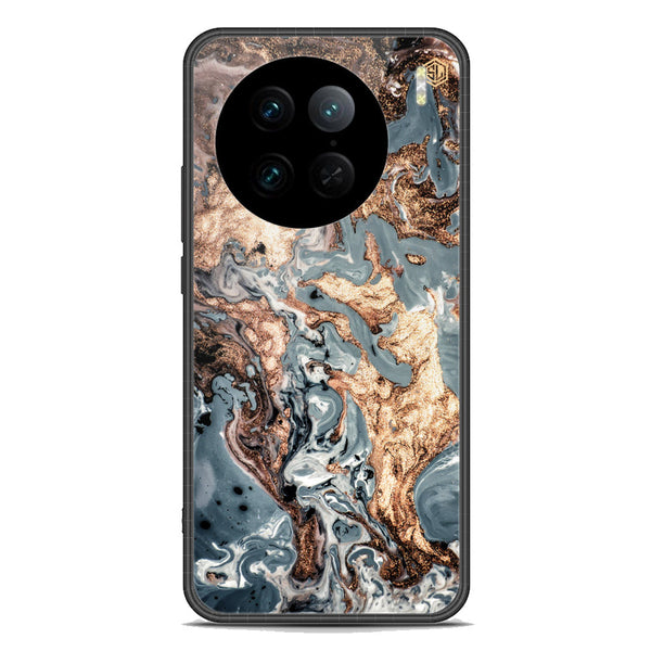 Marble Series Soft Phone Case - Premium Glass Case - Design 5 - Vivo X90 Pro