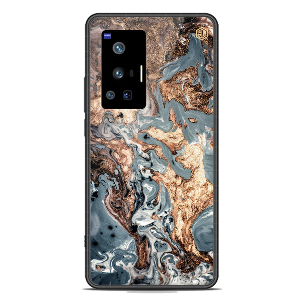 Marble Series Soft Phone Case - Premium Glass Case - Design 5 - Vivo X70 Pro
