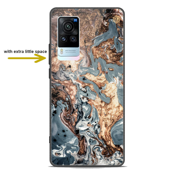Marble Series Soft Phone Case - Premium Glass Case - Design 5 - Vivo X60