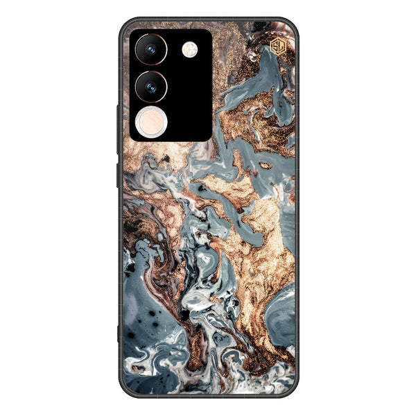 Marble Series Soft Phone Case - Premium Glass Case - Design 5 - Vivo V29e