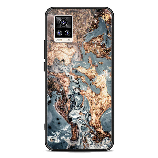 Marble Series Soft Phone Case - Premium Glass Case - Design 5 - Vivo V20