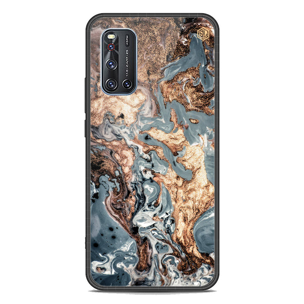 Marble Series Soft Phone Case - Premium Glass Case - Design 5 - Vivo V19