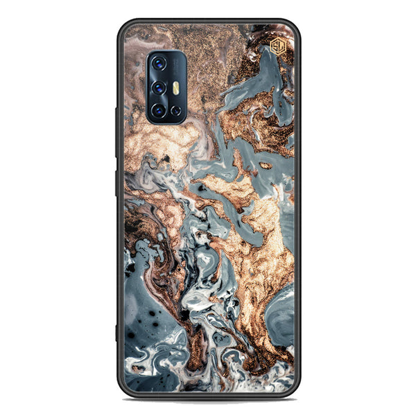 Marble Series Soft Phone Case - Premium Glass Case - Design 5 - Vivo V17
