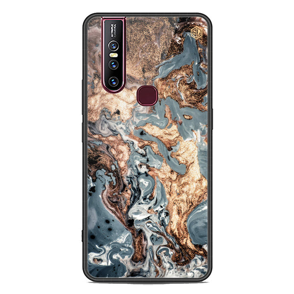 Marble Series Soft Phone Case - Premium Glass Case - Design 5 - Vivo V15