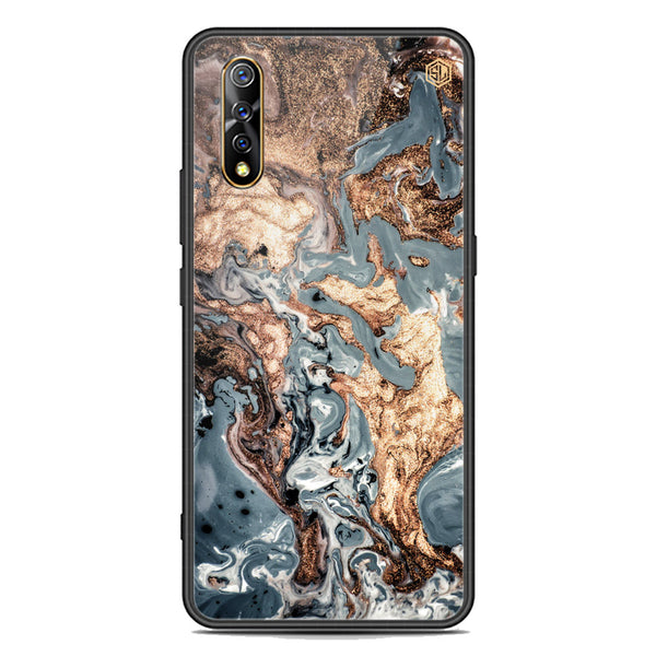 Marble Series Soft Phone Case - Premium Glass Case - Design 5 - Vivo S1
