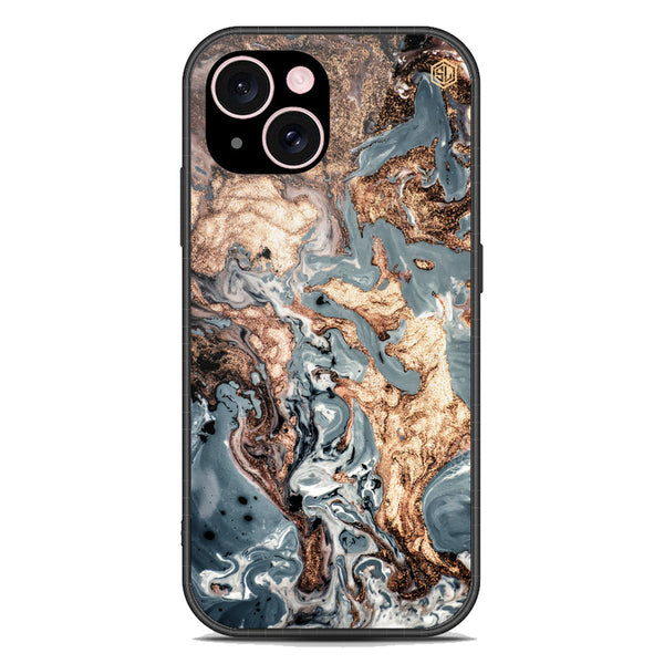 Marble Series Soft Phone Case - Premium Glass Case - Design 5 - iPhone 15