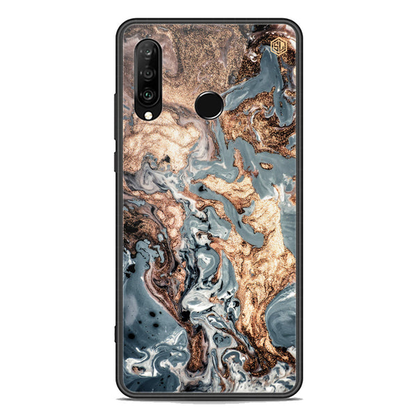 Marble Series Soft Phone Case - Premium Glass Case - Design 5 - Huawei Nova 4e