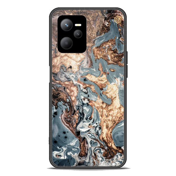 Marble Series Soft Phone Case - Premium Glass Case - Design 5 - Realme Q5