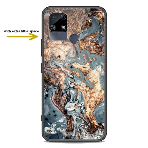 Marble Series Soft Phone Case - Premium Glass Case - Design 5 - Realme C15