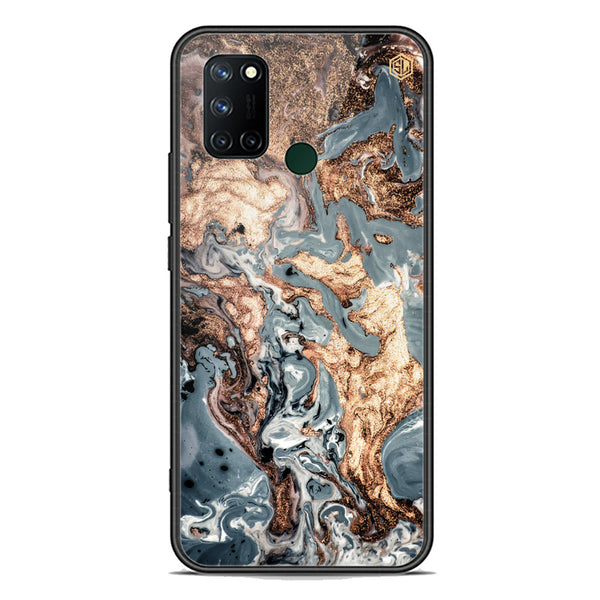 Marble Series Soft Phone Case - Premium Glass Case - Design 5 - Realme 7i