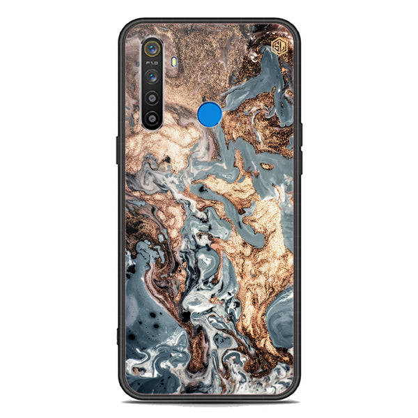 Marble Series Soft Phone Case - Premium Glass Case - Design 5 - Realme 5i