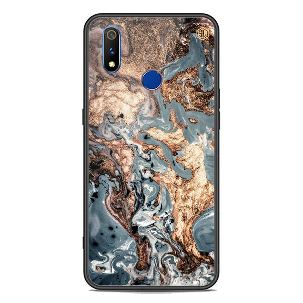 Marble Series Soft Phone Case - Premium Glass Case - Design 5 - Realme 3i