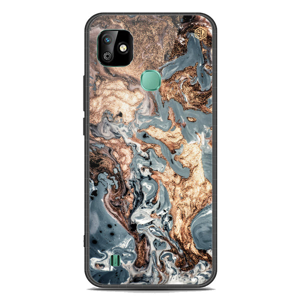 Marble Series Soft Phone Case - Premium Glass Case - Design 5 - Infinix Smart HD 2021