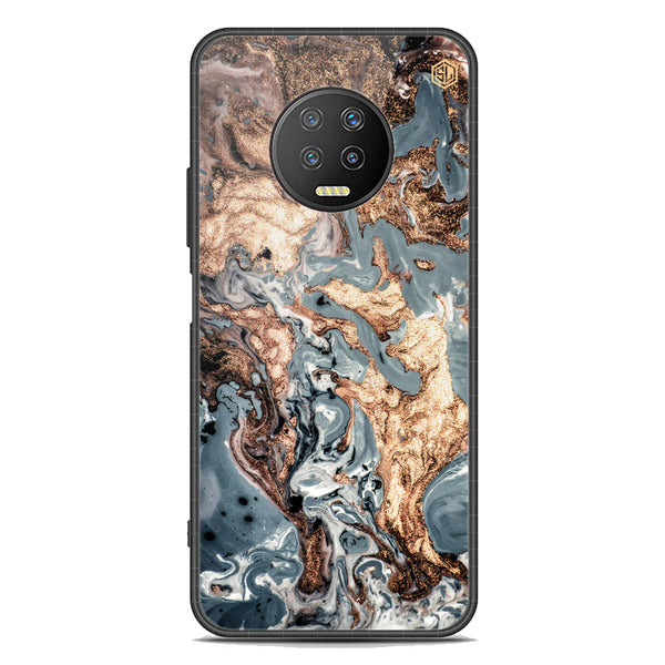 Marble Series Soft Phone Case - Premium Glass Case - Design 5 - Infinix Note 7
