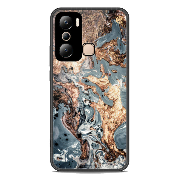 Marble Series Soft Phone Case - Premium Glass Case - Design 5 - Infinix Hot 20i