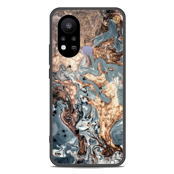 Marble Series Soft Phone Case - Premium Glass Case - Design 5 - Infinix Hot 11s