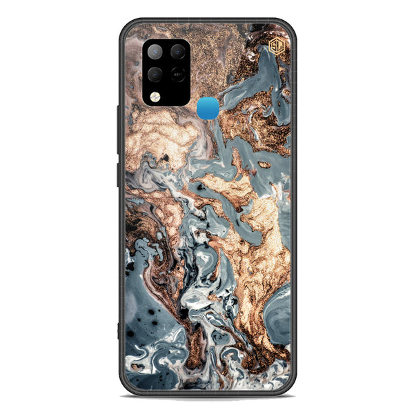 Marble Series Soft Phone Case - Premium Glass Case - Design 5 - Infinix Hot 10S