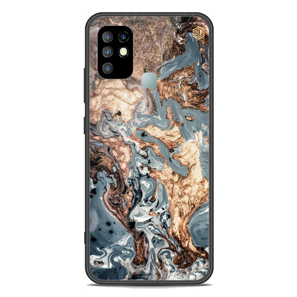 Marble Series Soft Phone Case - Premium Glass Case - Design 5 - Infinix Hot 10