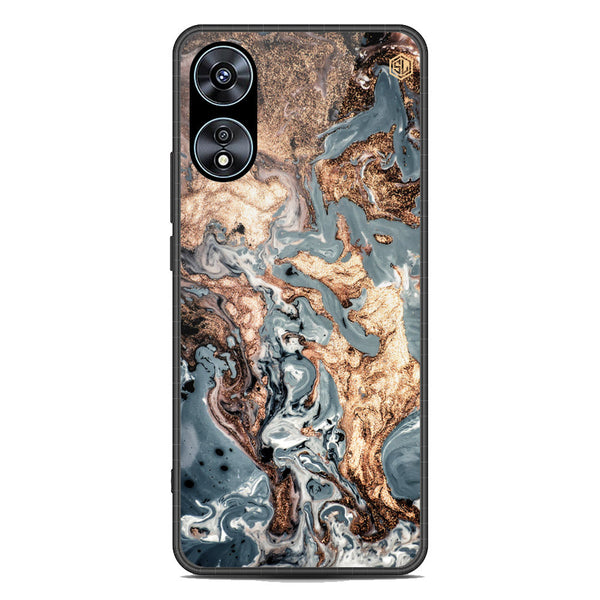 Marble Series Soft Phone Case - Premium Glass Case - Design 5 - Oppo A78 4G